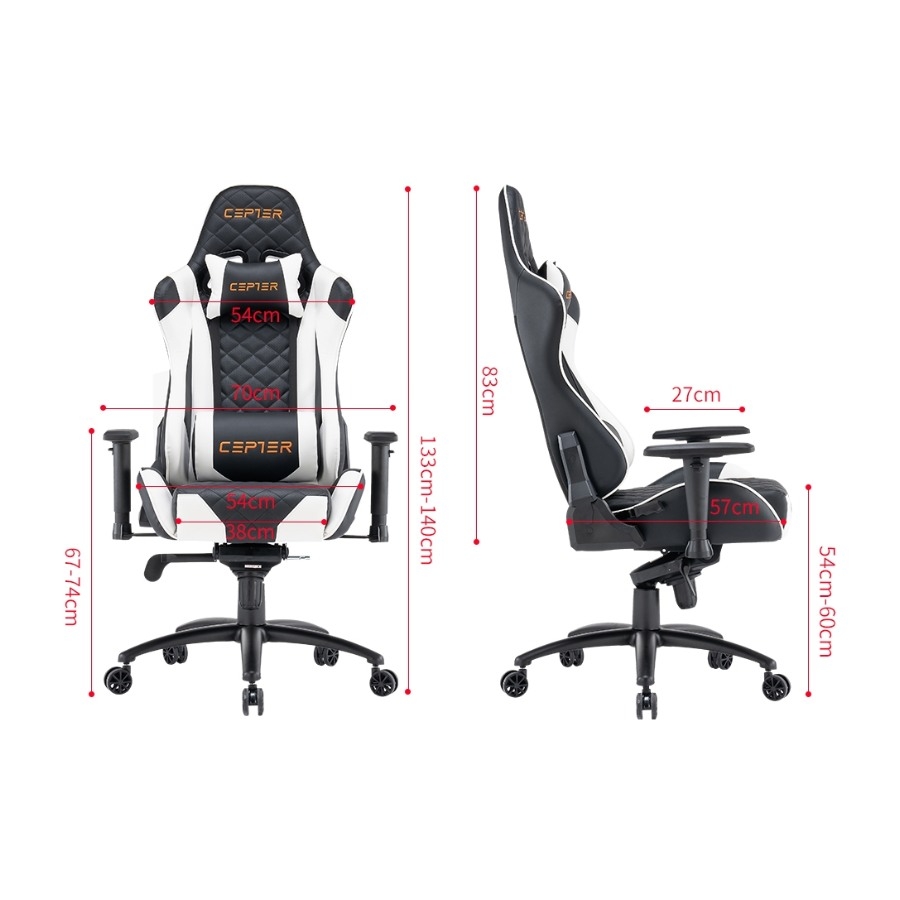 CEPTER ROGUE BLACK & WHITE GAMING CHAIR CEPTER