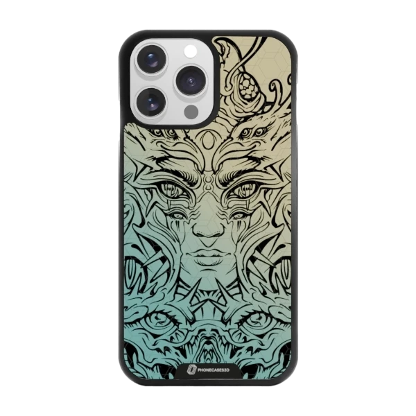 Phonecases3D iPhone 14 Pro Urban Pixel -3D suojakuori, musta