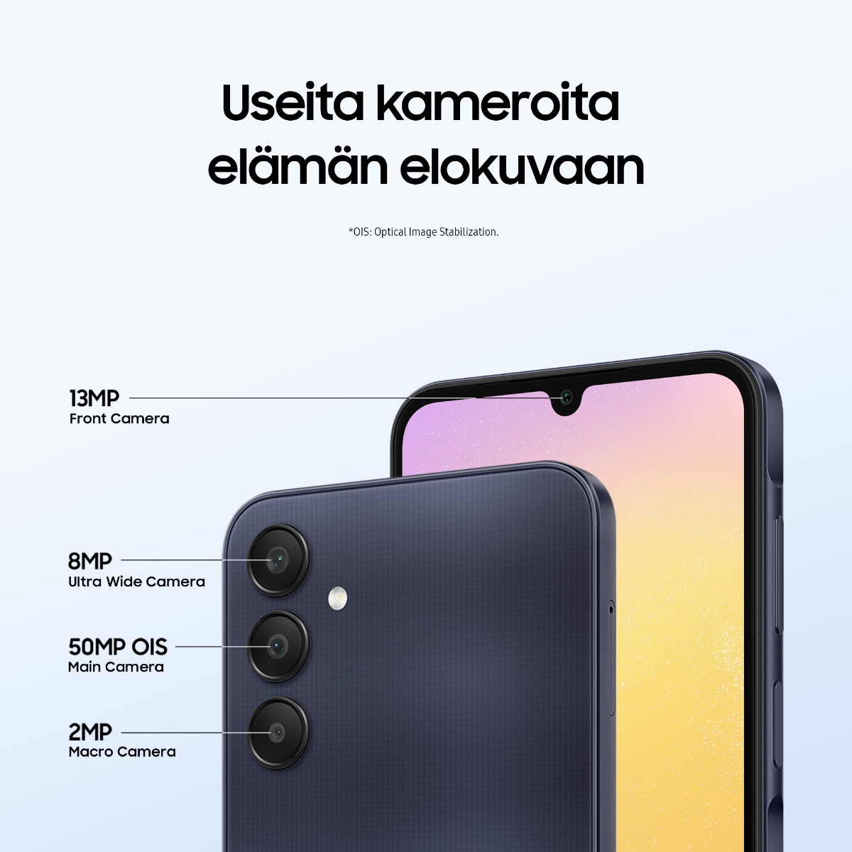 Samsung Galaxy A25 5G 256 Gt älypuhelin, musta - Power.fi