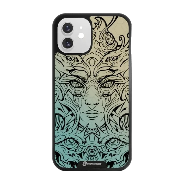 Phonecases3D iPhone 12 Urban Pixel -3D suojakuori, musta