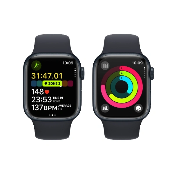 Apple Watch Series 9 GPS 41 mm, Midnatt aluminium urkasse med 