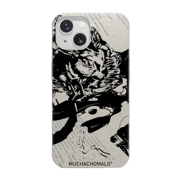 Phonecases3D iPhone 15 Muchacho Malo kompostoituva suojakuori, valkoinen