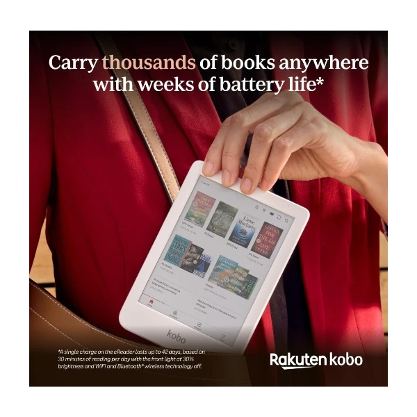 Kobo Clara Colour lesebrett, hvit - Power.no