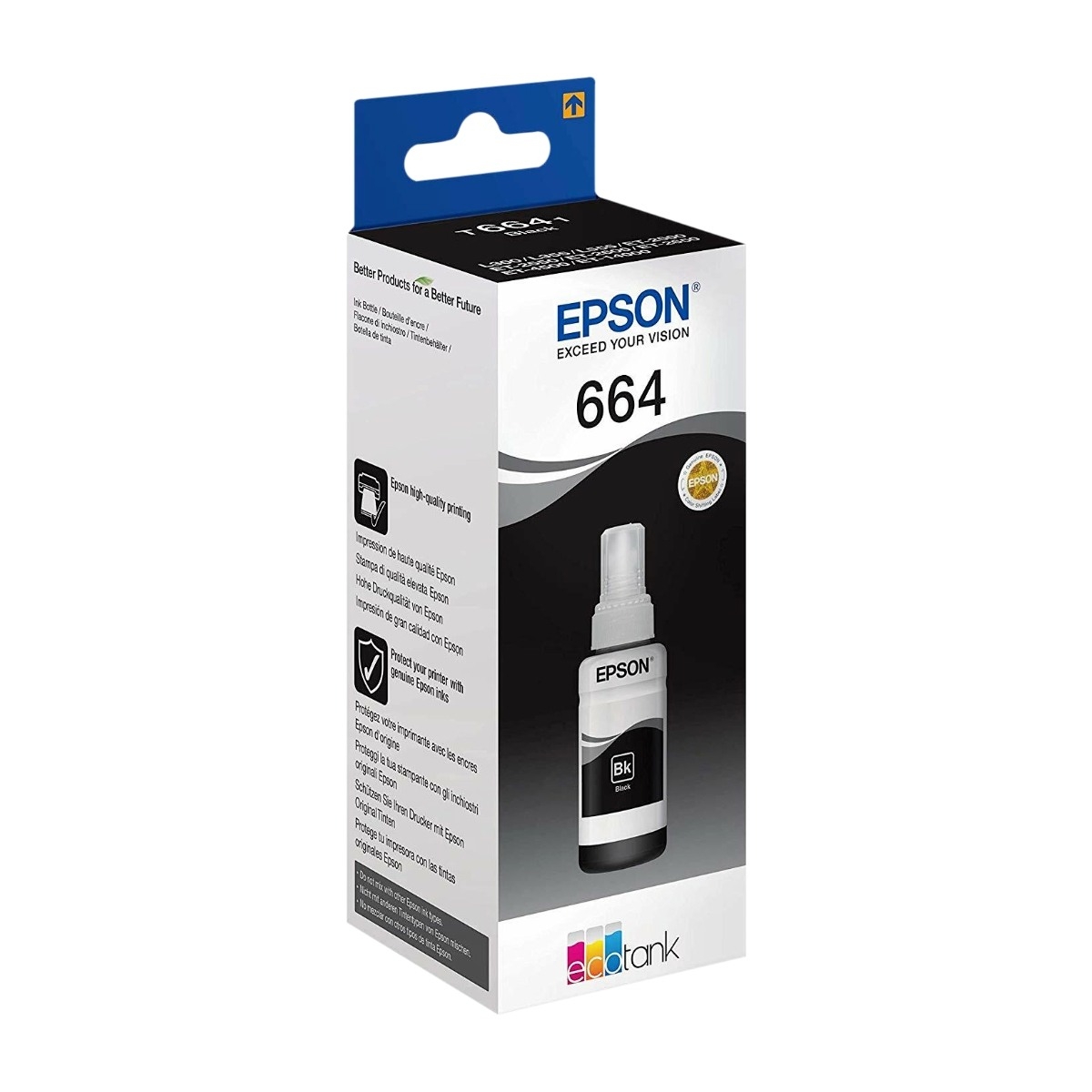 Epson EcoTank T6641 70 Ml, sort blekk flaske