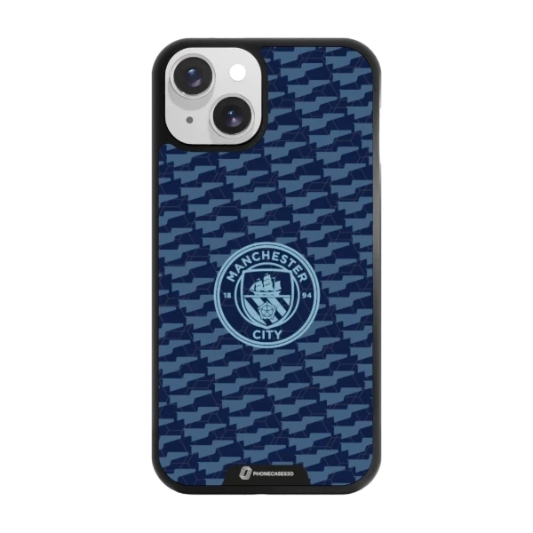 Phonecases3D iPhone 14 Man City -3D suojakuori, musta