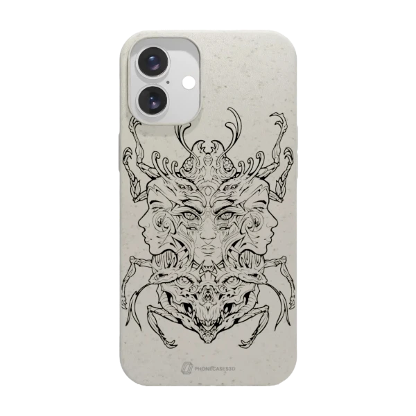 Phonecases3D iPhone 16 Plus Urban Pixel kompostoituva suojakuori, valkoinen
