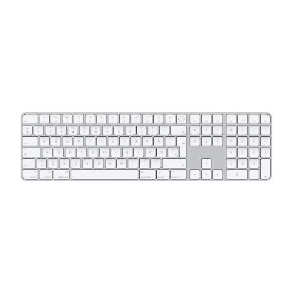 Apple Magic Keyboard med Touch Id og numerisk tastatur, hvid