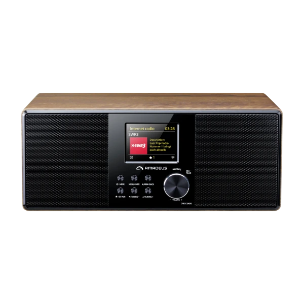 AMADEUS CRESCENDO DAB+ WIFI RADIO DARK WOOD 