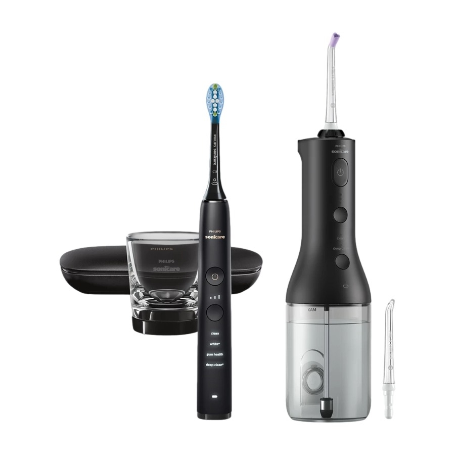 Philips HX3886/43 Sonicare 9000 DiamondClean elektrisk tannbørste + Cordless Power Flosser 3000 vanntråd