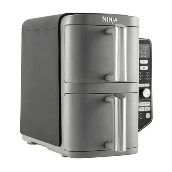 Kwmobile Cubierta Compatible Con Ninja Double Stack XL (9,5L) Funda De Tela - Cubierta Protectora Antimanchas Y Antipolvo Para Freidora De Aire - Dibujo De Corazón