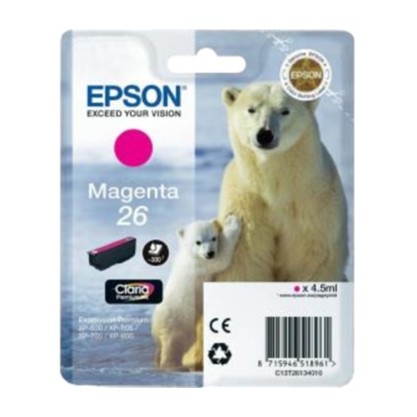 Epson, magenta 26 Premium blekk