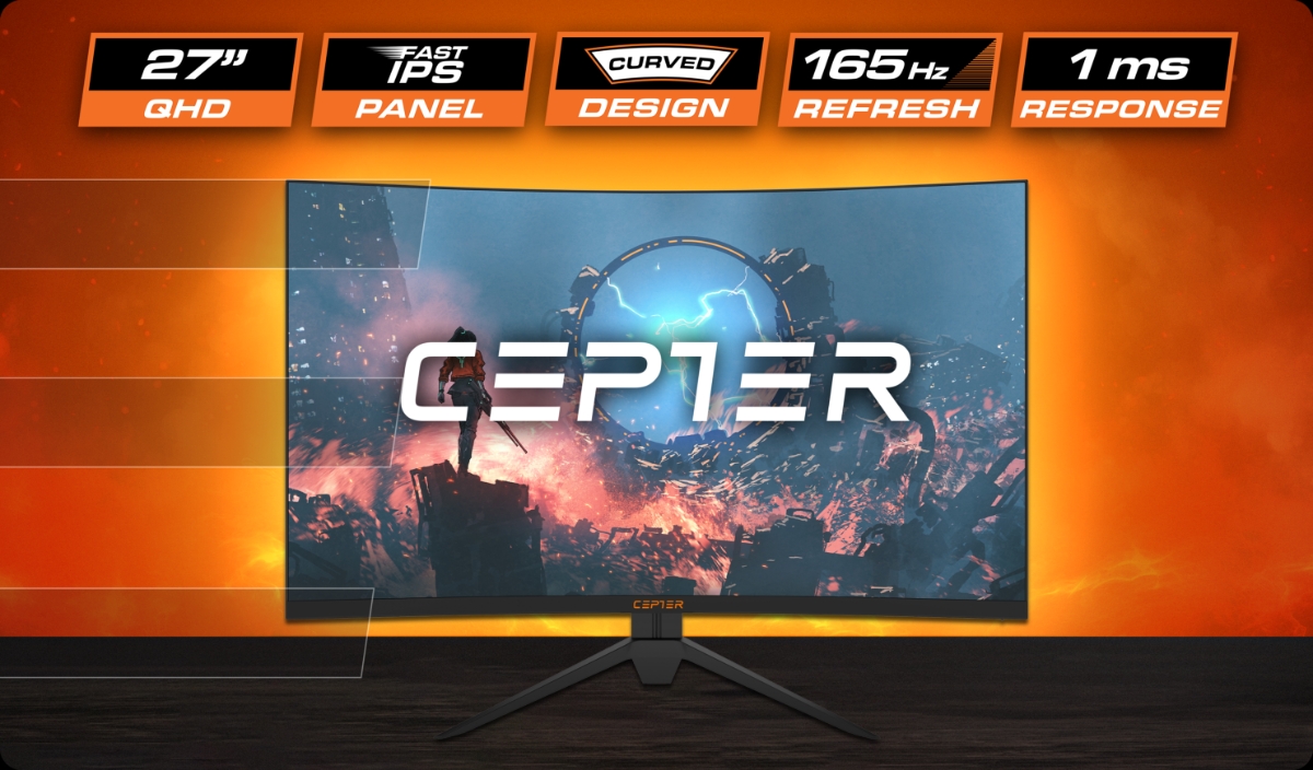 Cepter Atilius 31,5" monitor.