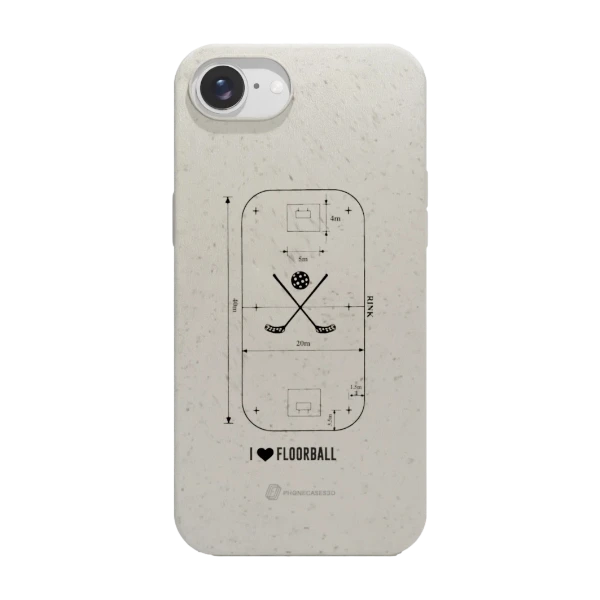 Phonecases3D iPhone 17e/16e Pixbo IBK kompostoituva suojakuori, valkoinen