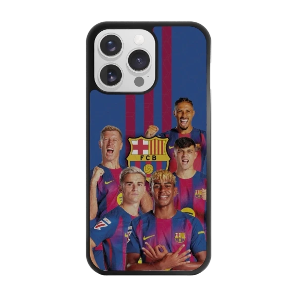 Phonecases3D iPhone 16 Pro Max FC Barcelona -3D suojakuori, musta