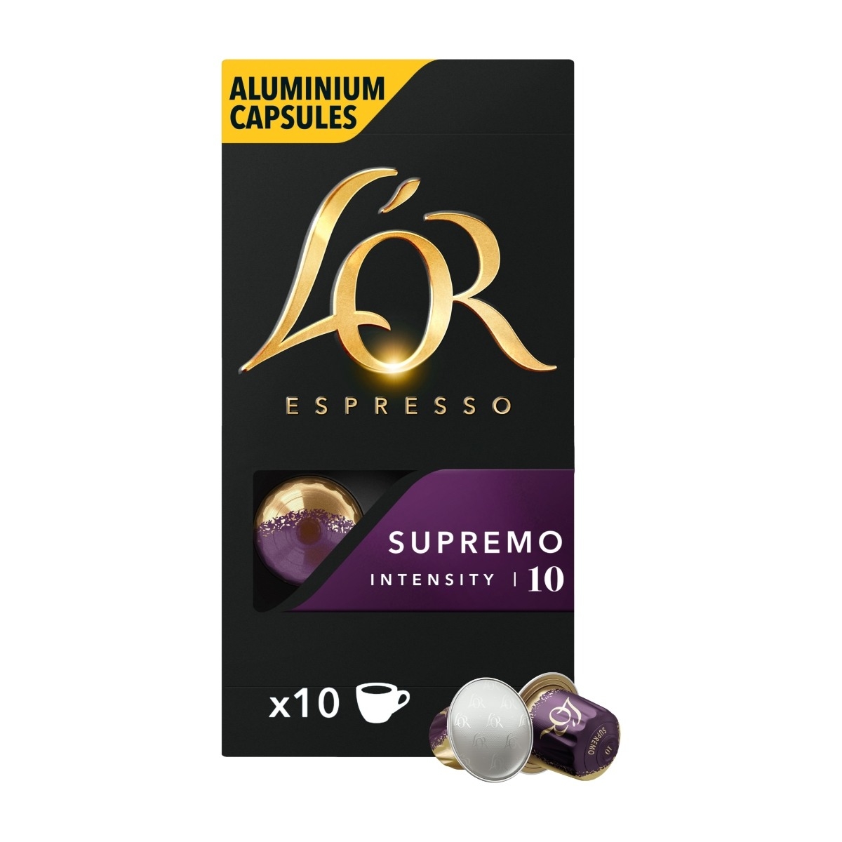 L'Or espresso Supremo kaffekapsler, 10 stk