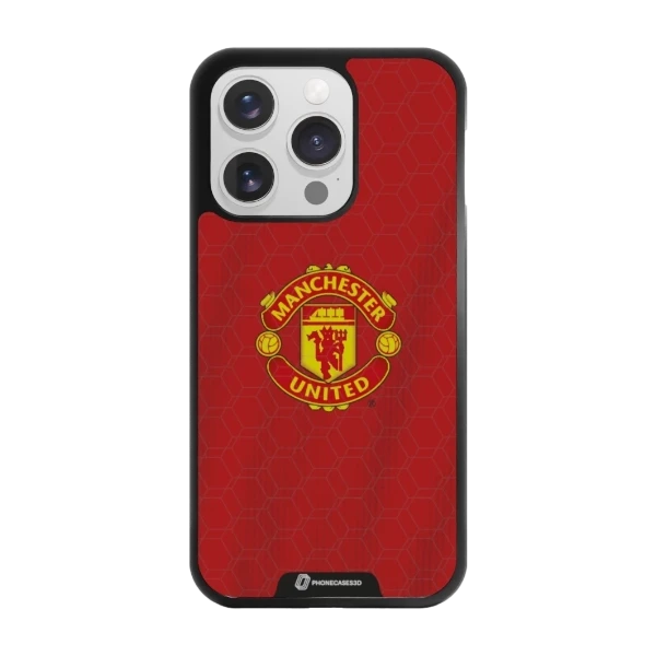 Phonecases3D iPhone 16 Pro Manchester United FC -3D suojakuori, musta