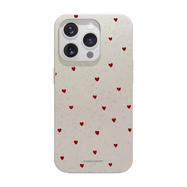 Phonecases3D iPhone 15 Pro Martine Halvorsen kompostoituva suojakuori, valkoinen