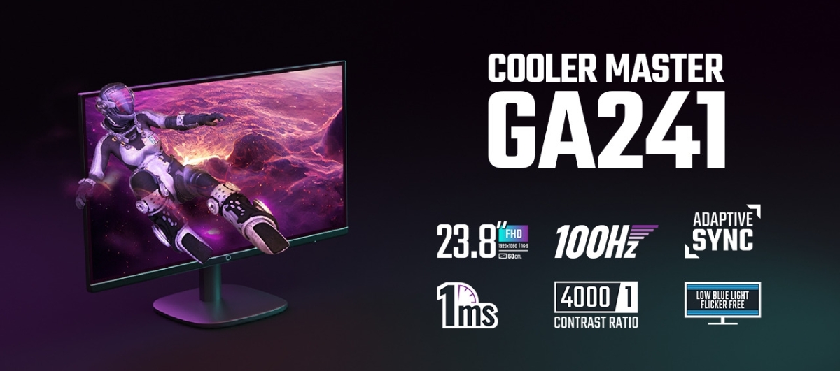 Cooler Master GA241 23,8" Full HD -pelinäyttö - Power.fi
