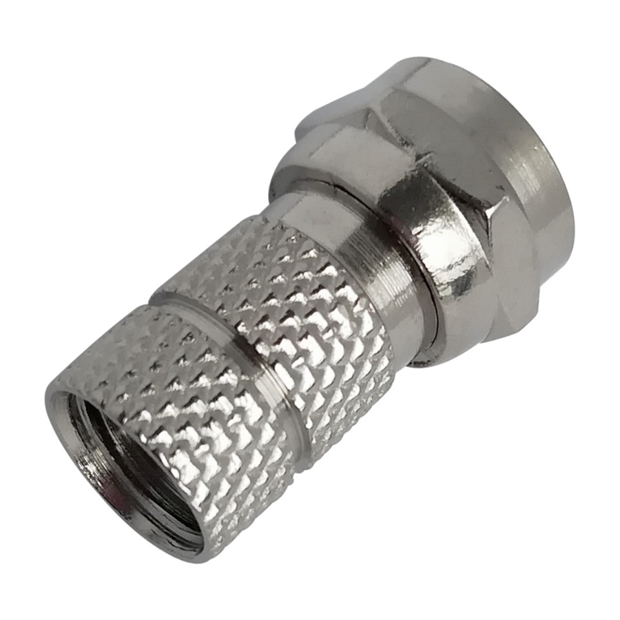 Deltaco F-kontakt Twist-On kabeladapter 6,8MM RG-6, 2 stk
