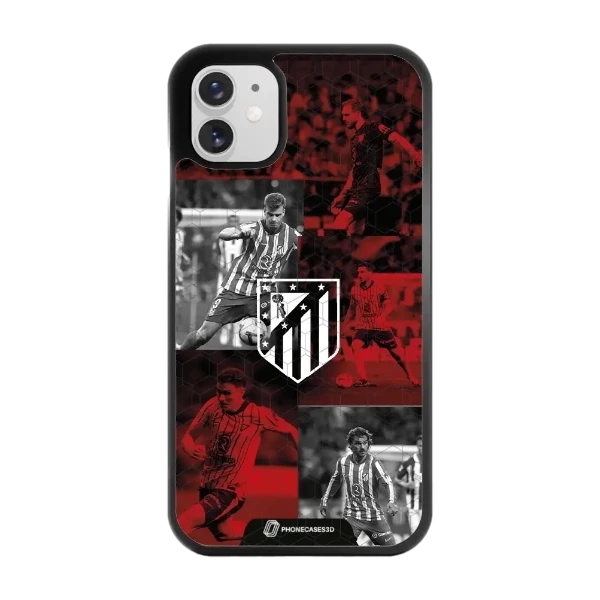 Phonecases3D iPhone 11 Atlético de Madrid -3D suojakuori, musta