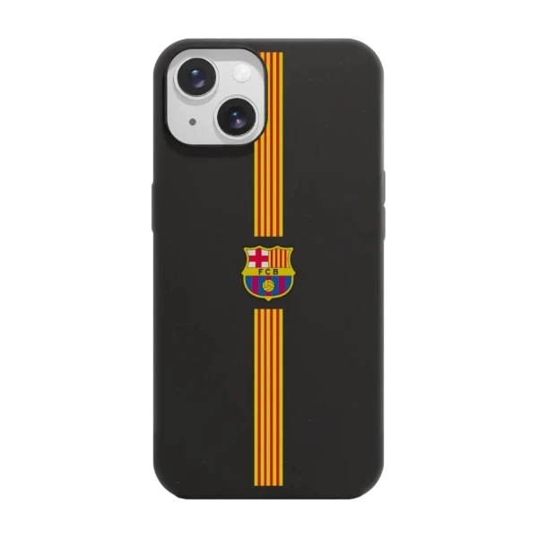 Phonecases3D iPhone 15 FC Barcelona kompostoituva suojakuori, musta