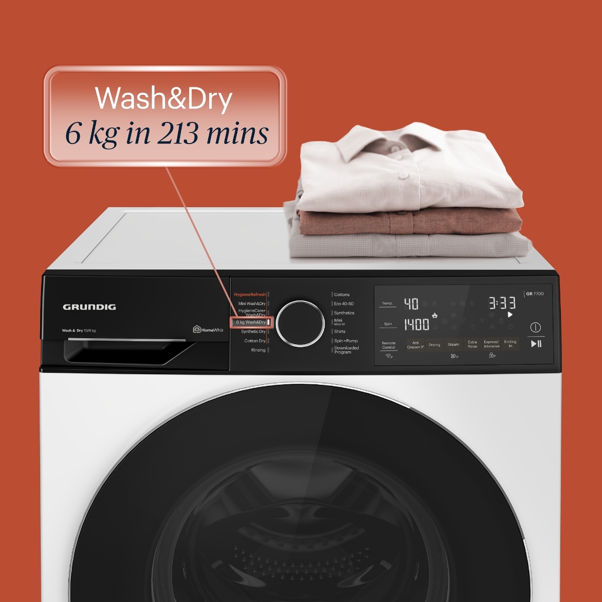 Grundig GR7700 GDP810642MW vaskemaskine/tørretumbler - POWER.dk