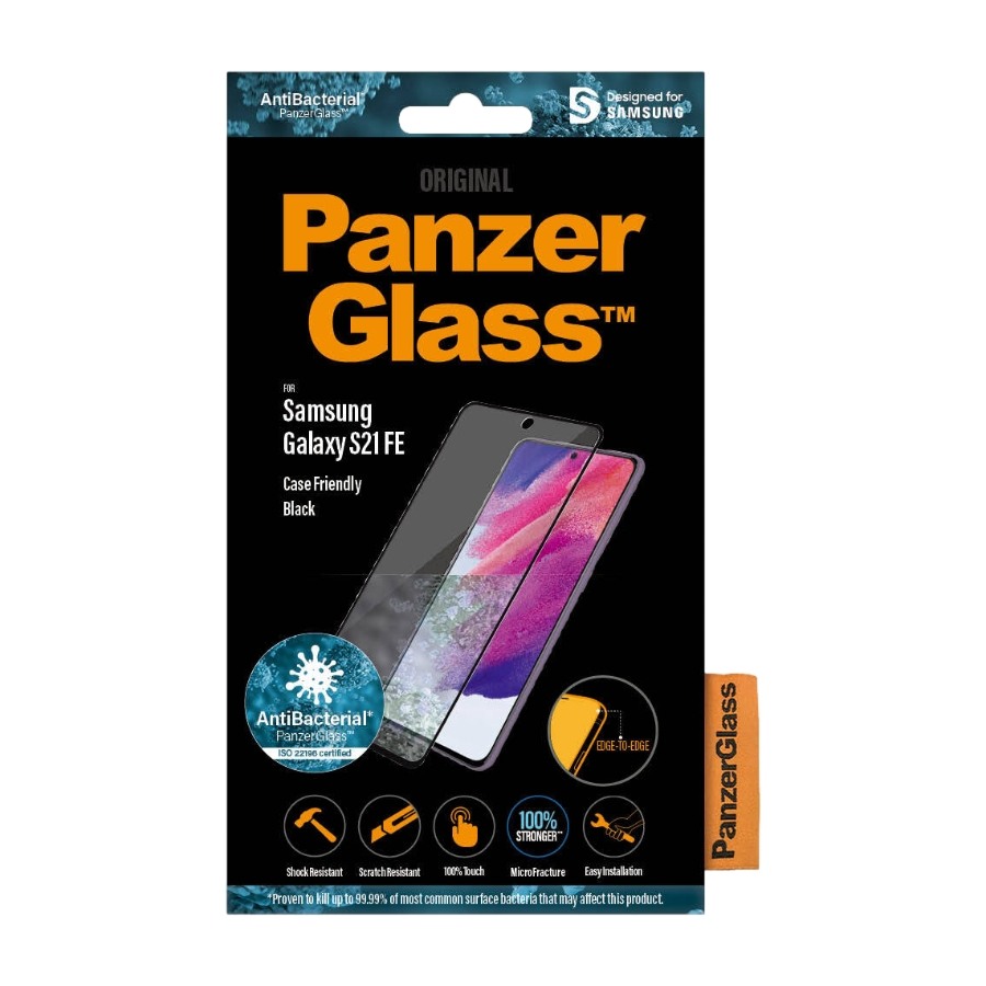 PanzerGlass Samsung Galaxy S21 Fe Case Friendly antibakteriell skjermbeskytter