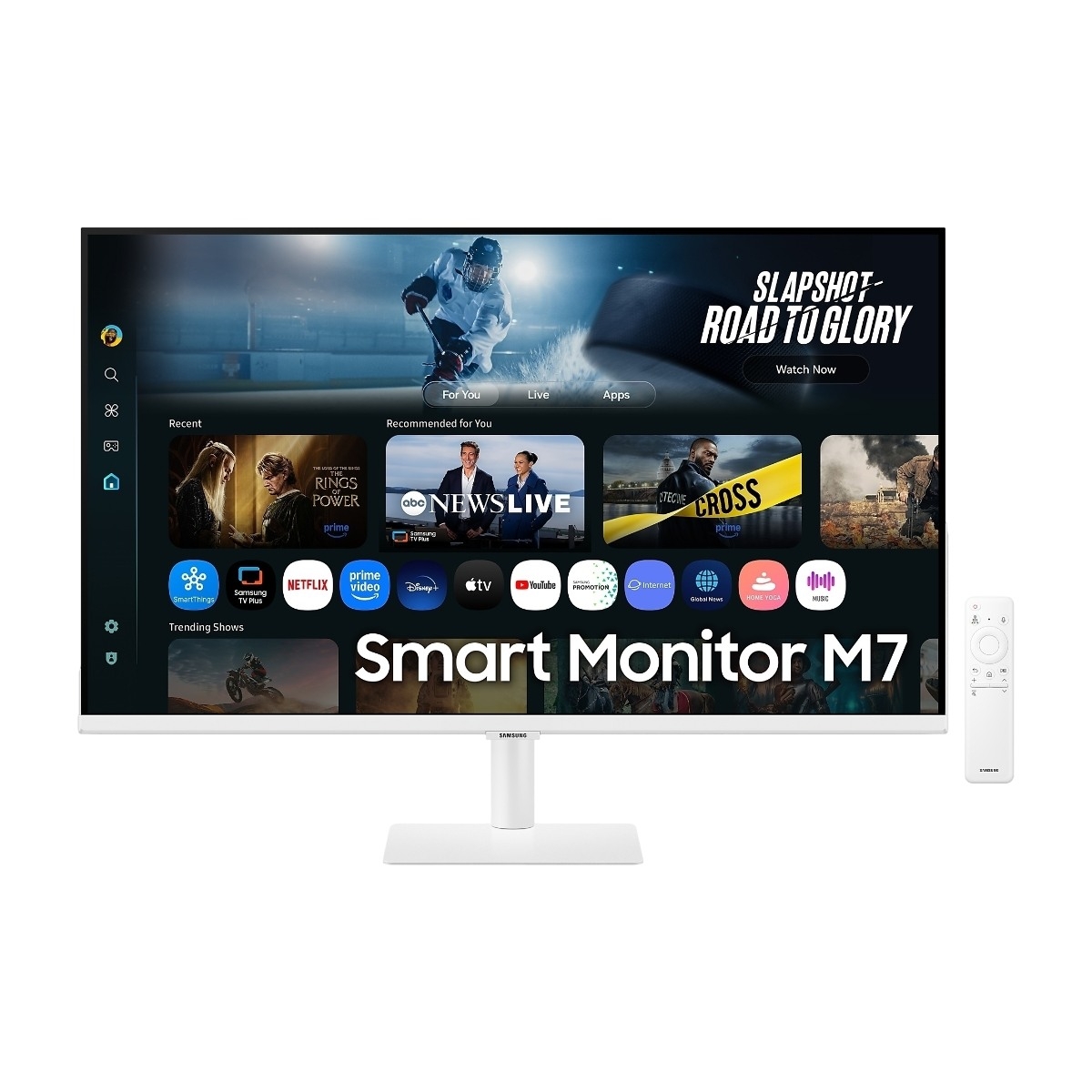 Samsung Smart Monitor M7 M70F 32" 4K UHD skjerm, hvit
