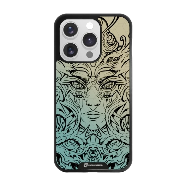 Phonecases3D iPhone 16 Pro Urban Pixel -3D suojakuori, musta