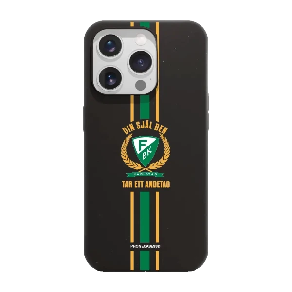 Phonecases3D iPhone 16 Pro Färjestad BK kompostoituva suojakuori, musta
