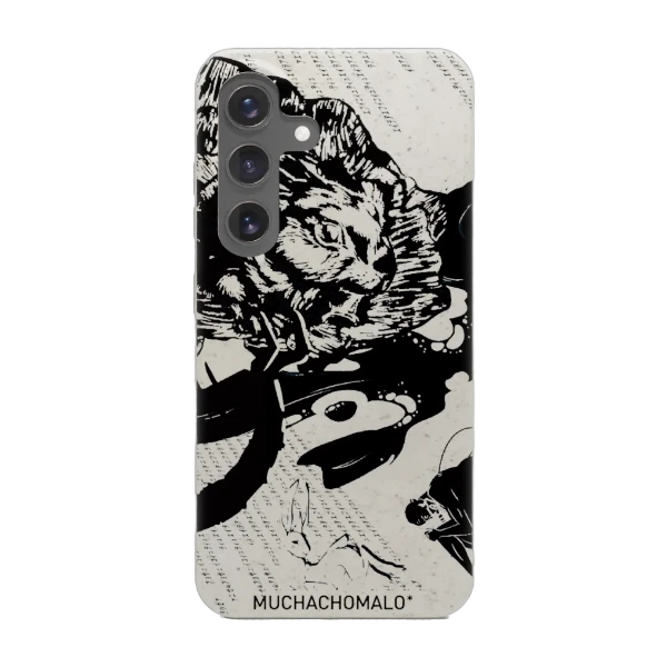 Phonecases3D Samsung Galaxy S25 Muchacho Malo kompostoituva suojakuori, valkoinen