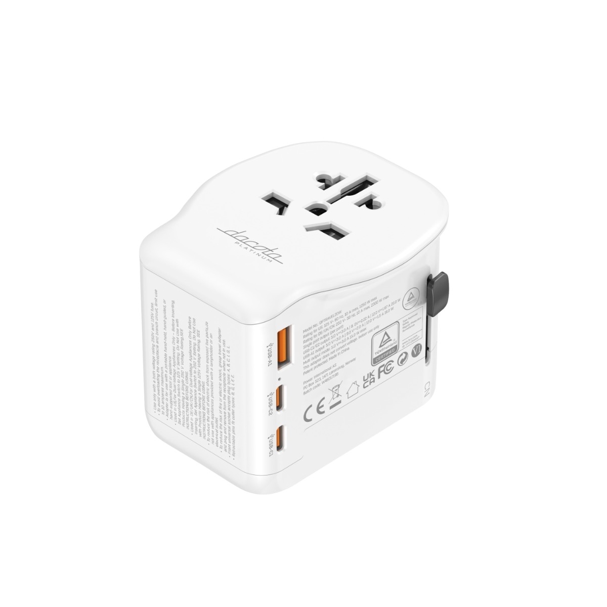 Dacota Platinum DPTRAVEL20W universell reseadapter