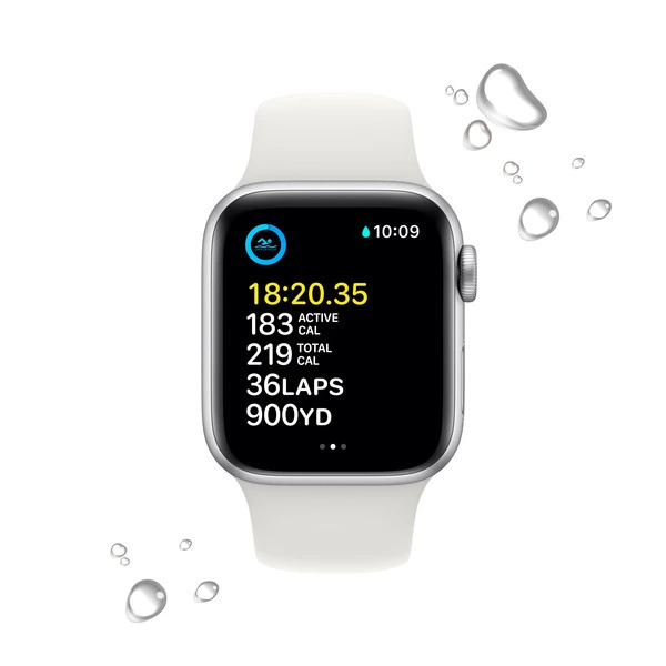 Apple Watch SE GPS + Cellular 40 mm sølvfinish aluminium urkasse 