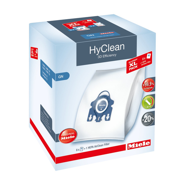 MIELE HYCLEAN 3D GN XL ALLERGY PACK Power.no MIELE GARANTIBOKS FJM 3D STØVSUGERPOSER Power.no