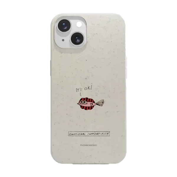 Phonecases3D iPhone 14 Maja Säfström kompostoituva suojakuori, valkoinen