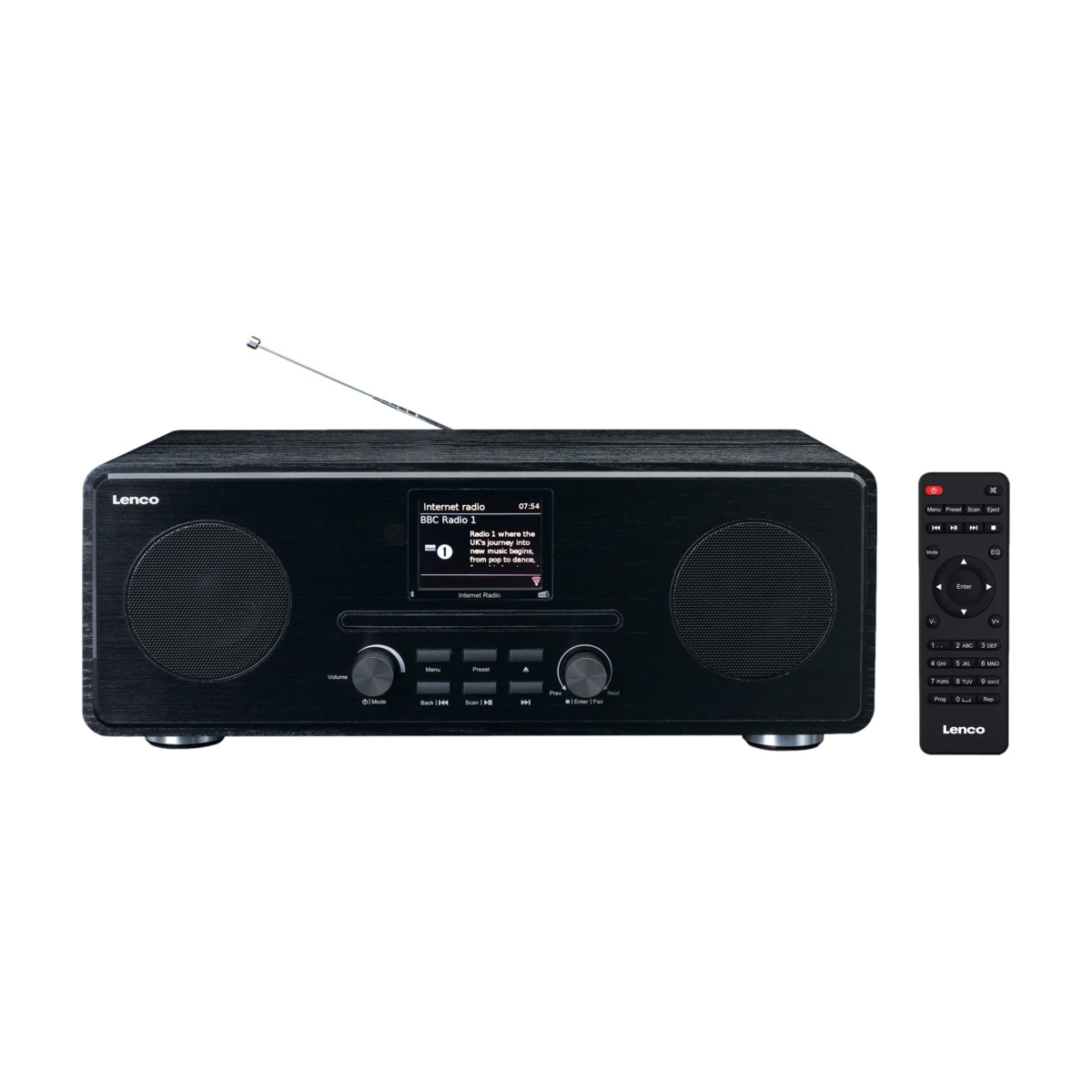 LENCO DIR-260BK INTERNET/DAB/FM-RADIO CD-SOITTIMELLA JA BLUETOOTHILLA -  