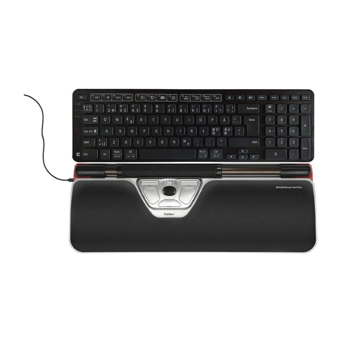 Contour RollerMouse Red Plus ja langallinen näppäimistö - Power.fi