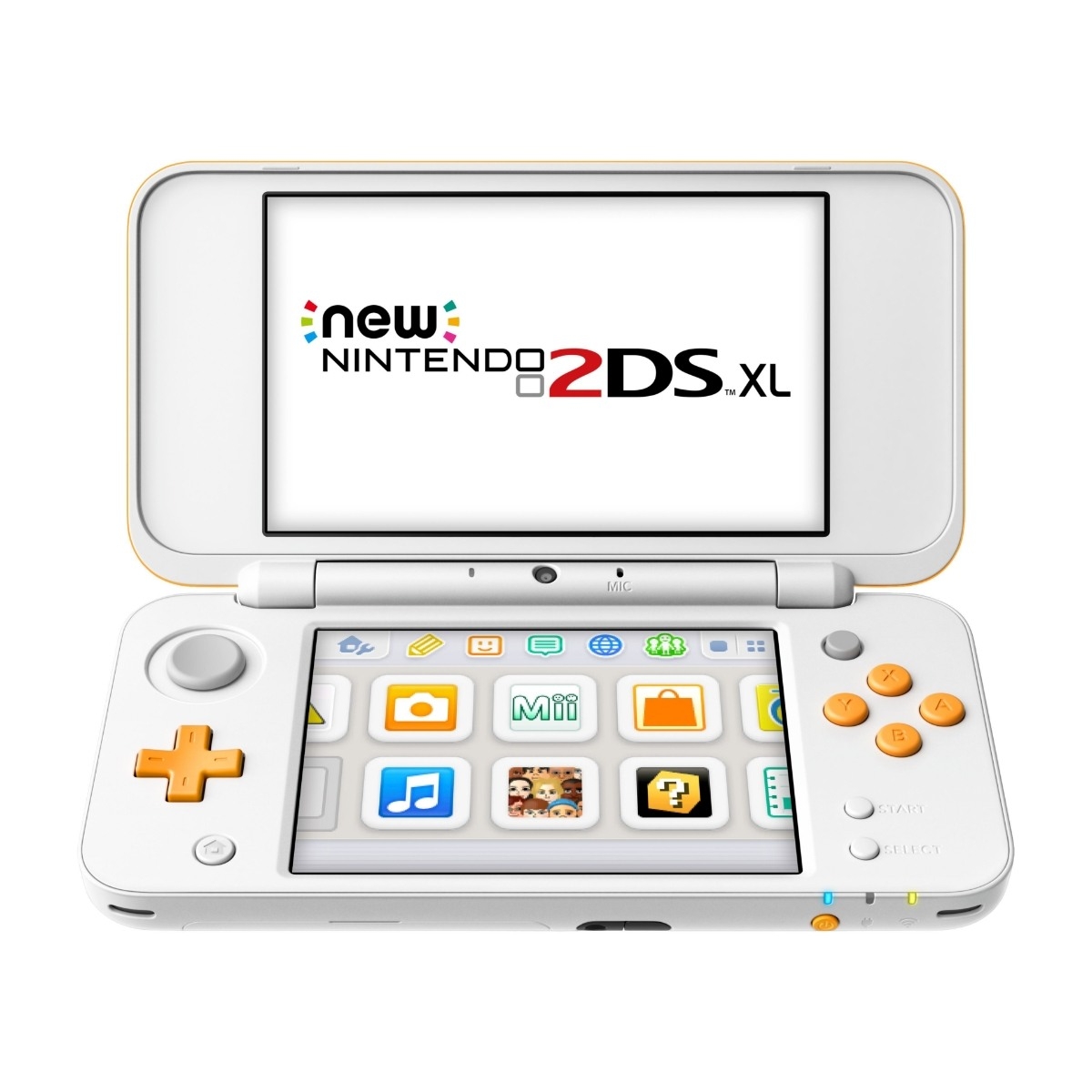 New Nintendo 2ds Xl White Orange Power Se