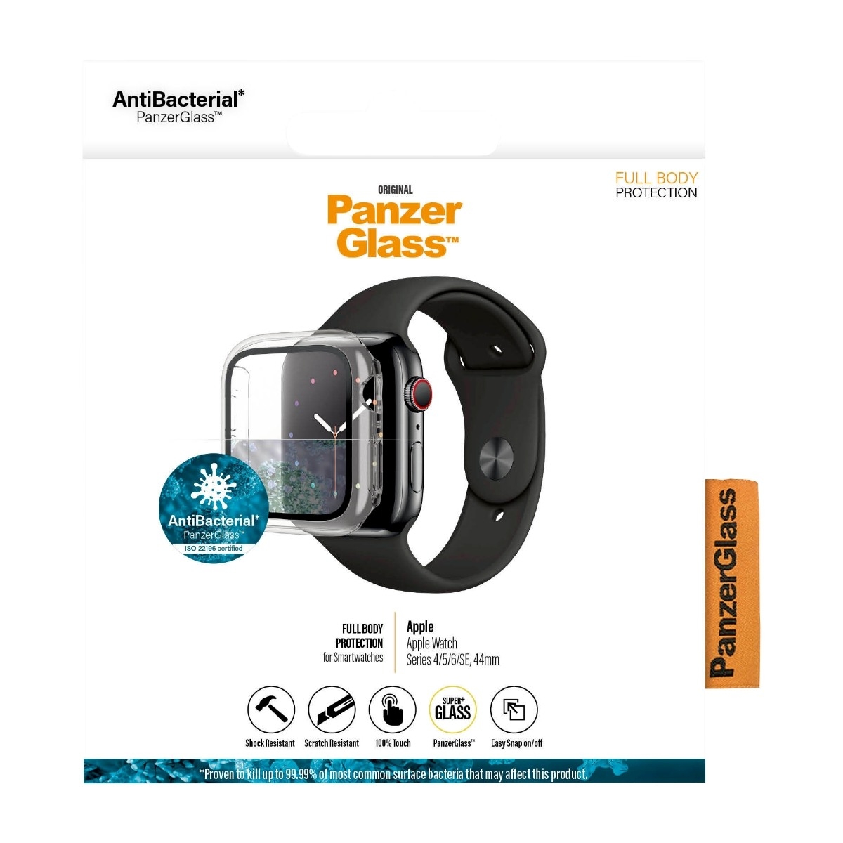 PanzerGlass - Tempered Glass Full Body AB for Apple Watch SE/6/5/4 44 mm,  transparent | Fixshop