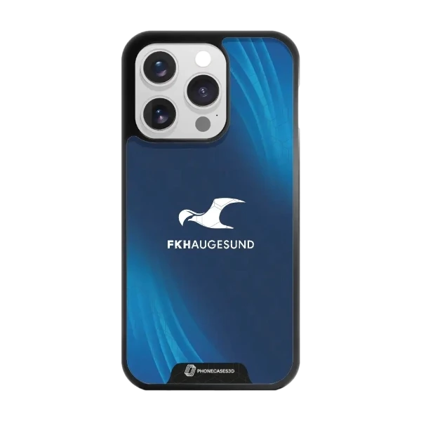 Phonecases3D iPhone 15 Pro FK Haugesund -3D suojakuori, musta