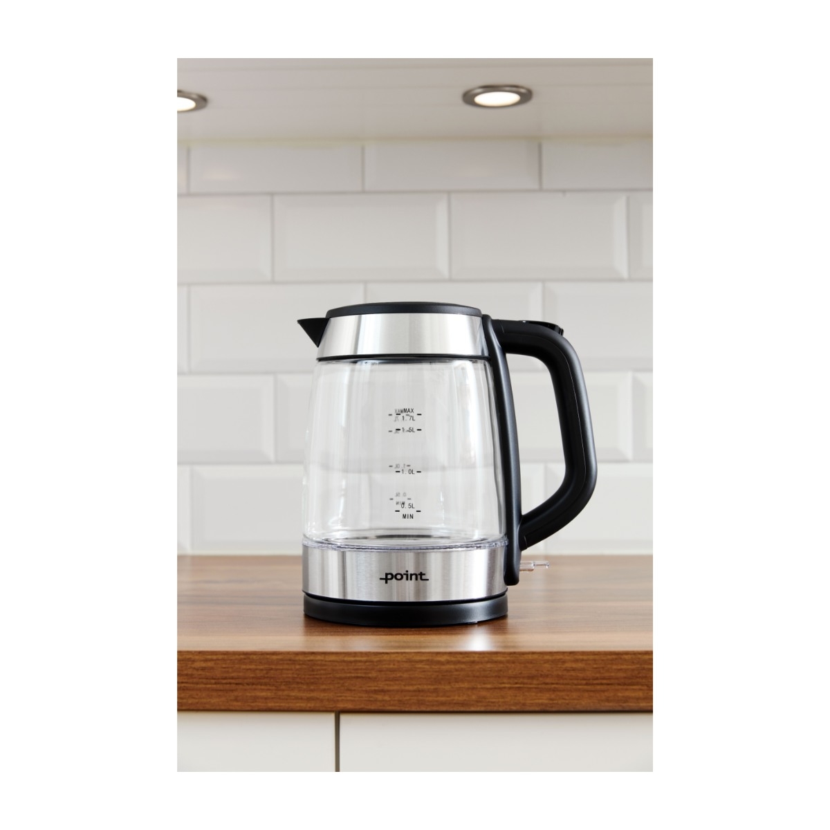 Point POKE17G0GLASS 1,7 L elkedel billede 2