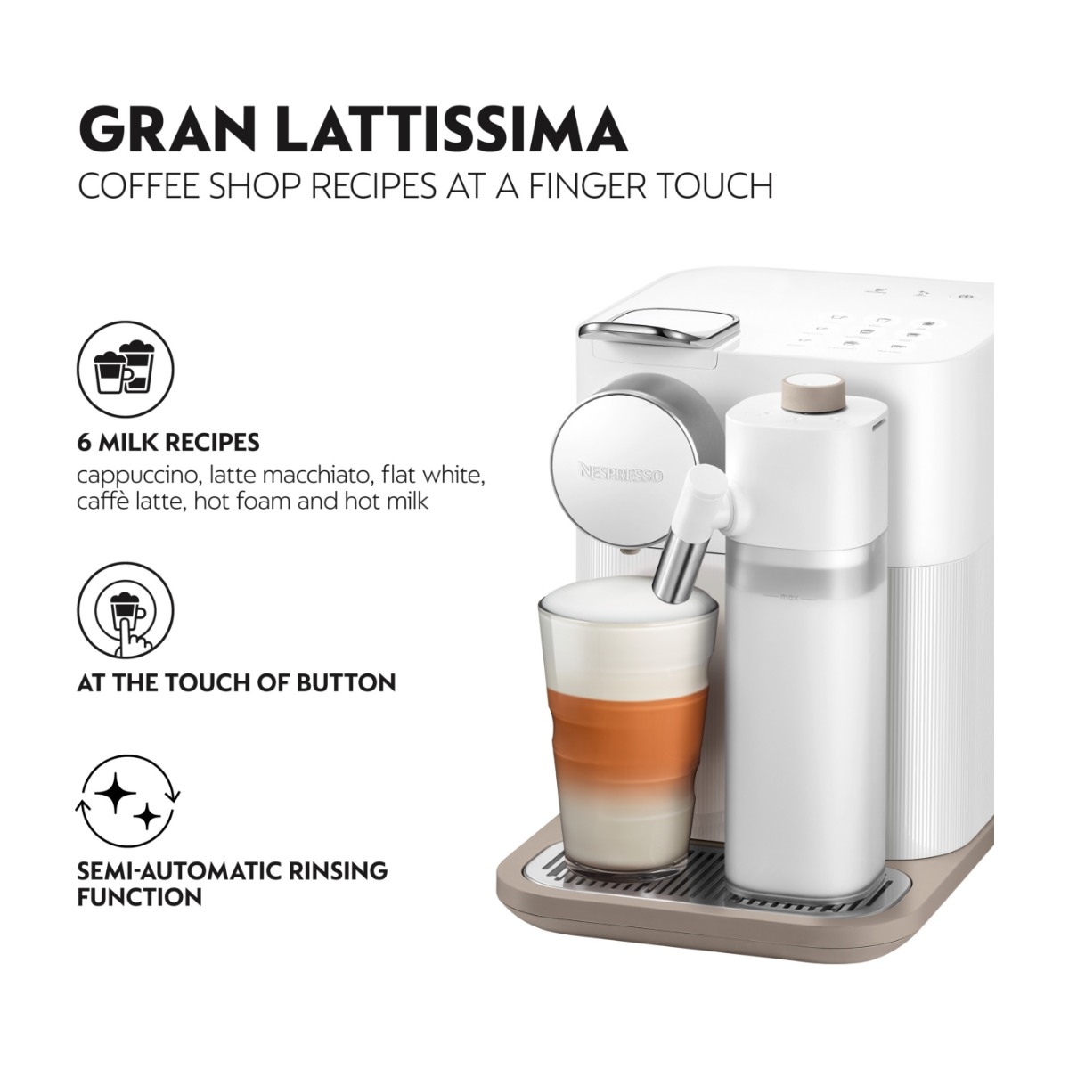 DeLonghi Lattissima One Gran - White billede 4