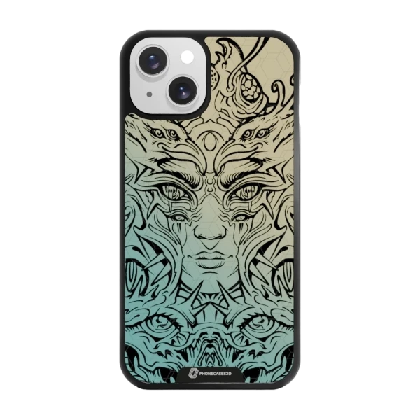 Phonecases3D iPhone 13 Urban Pixel -3D suojakuori, musta