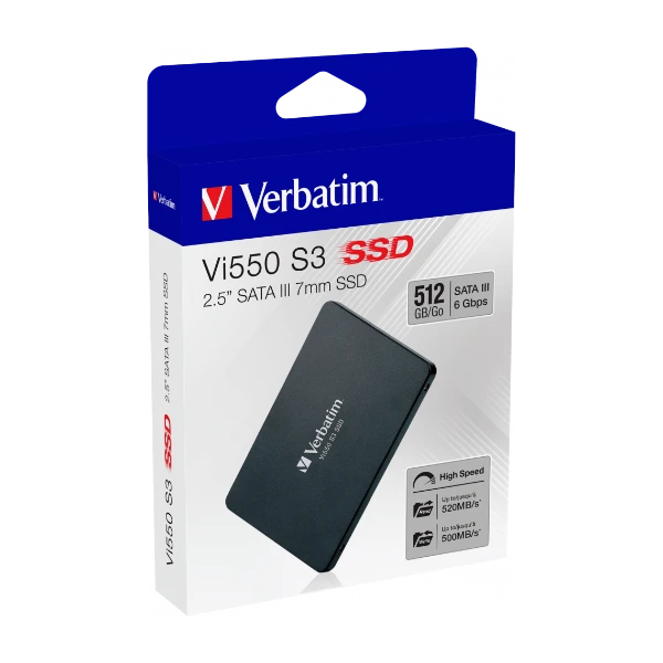 Verbatim Vi550 S3 SSD 512GB 3個セット Vi550 S3 SSD 512GB | SATA 3 Solid State Drive | Verbatim