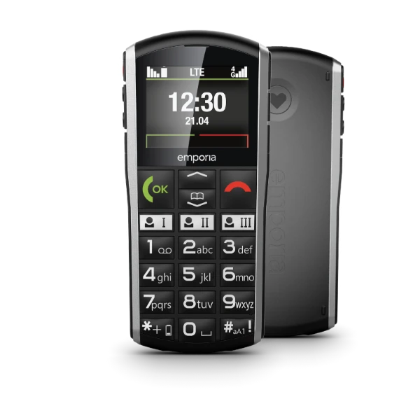 Emporia Simplicity mobiltelefon Lte, svart