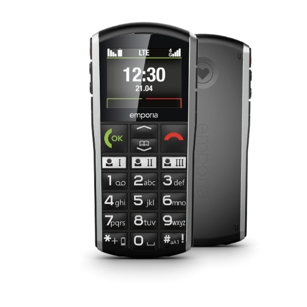 Emporia Simplicity mobiltelefon Lte, svart