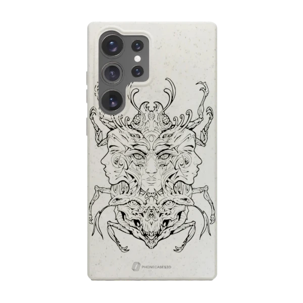 Phonecases3D Samsung Galaxy S25 Ultra Urban Pixel kompostoituva suojakuori, valkoinen