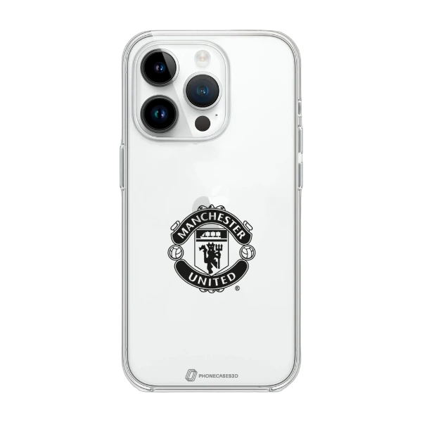 Phonecases3D iPhone 14 Pro Manchester United FC Clear case -suojakuori, valkoinen