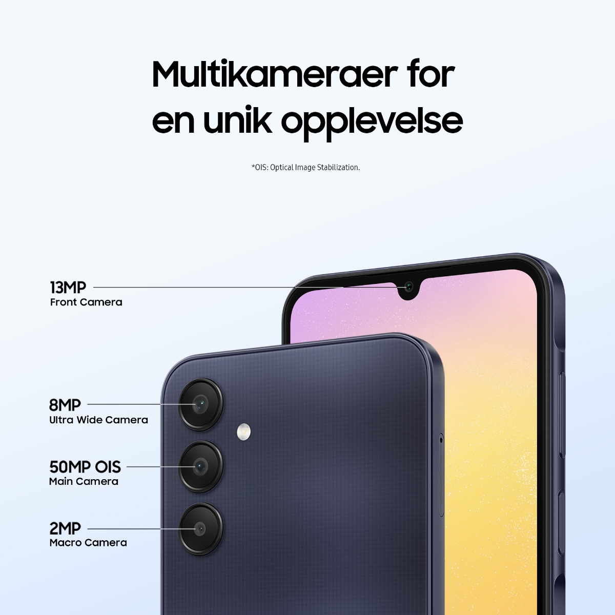 Samsung Galaxy A25 5G 256 GB smarttelefon, svart - Power.no