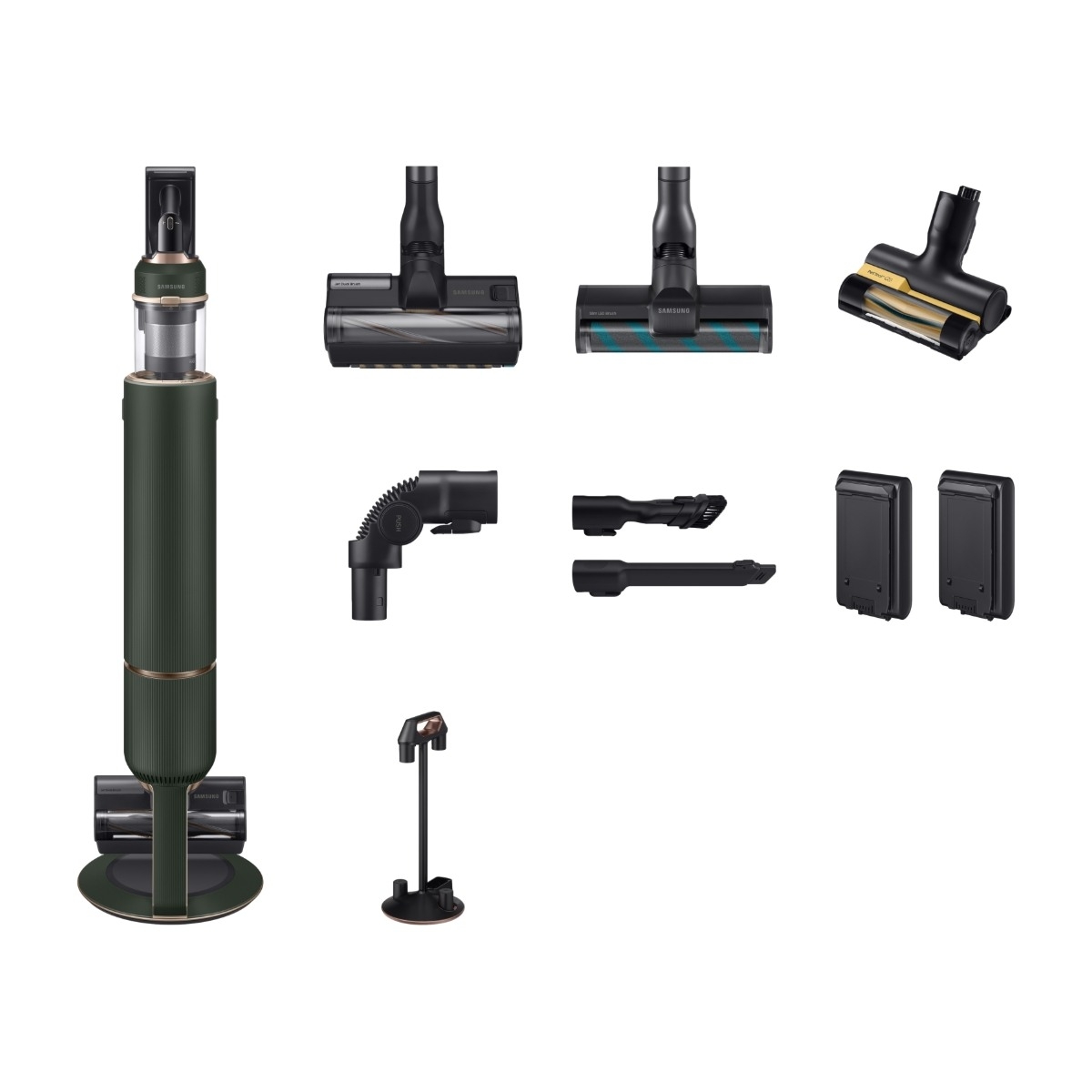 Bespoke Jet Plus Complete Extra 210W All In One Clean Station Woody Green, Green